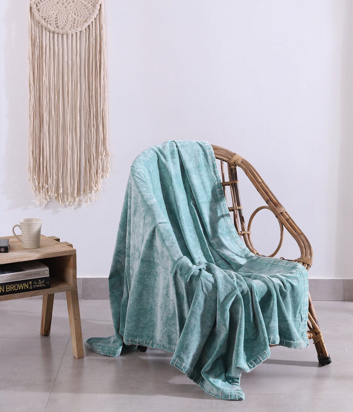 Luxury Rustic Cotton Wool Throw Blanket for Home Decor, Large Picnic Throw Rug