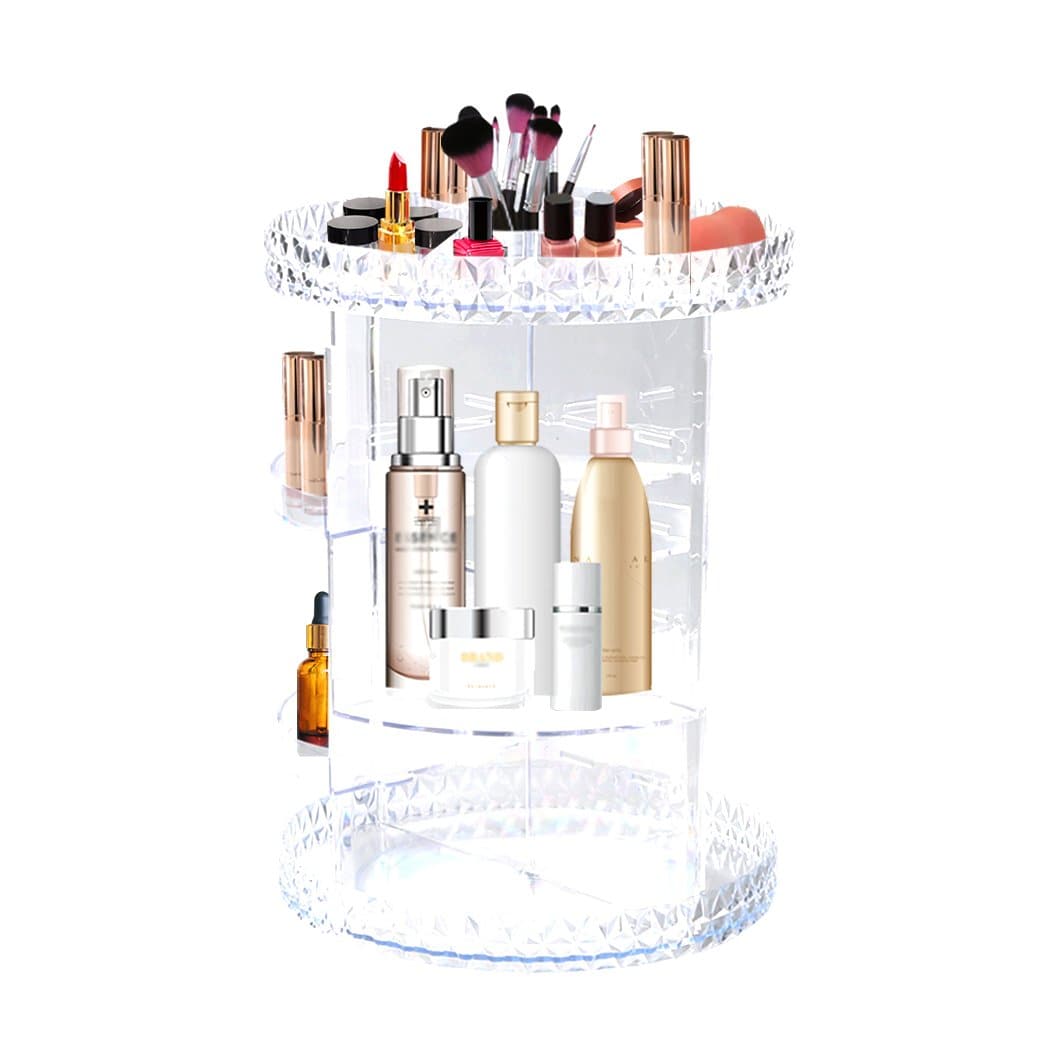 beauty products Makeup Organiser Acrylic Rotating Cosmetic Organizer Holder Clear Display Drawer