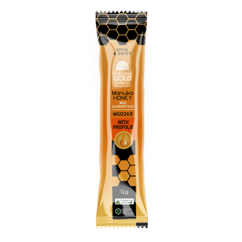 Premium Manuka Honey Sachets with Australian Native Bee Propolis - MGO 263