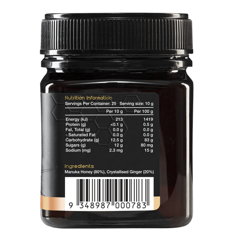 Organic Manuka Honey with Ginger - 250 g
