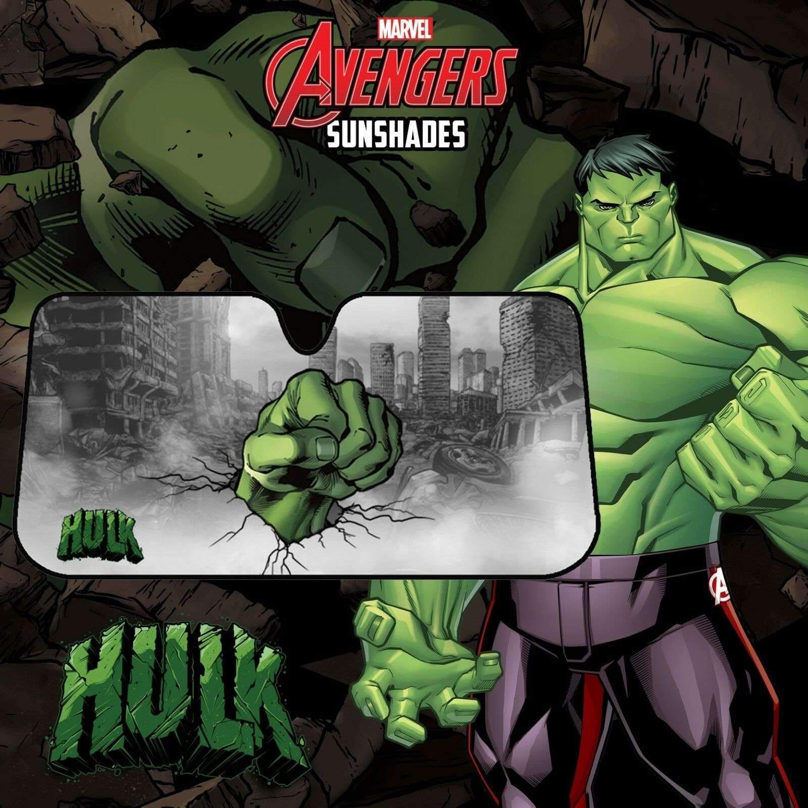 Auto Accessories Marvel Avengers Sun Shade [150cm x 70cm] - HULK