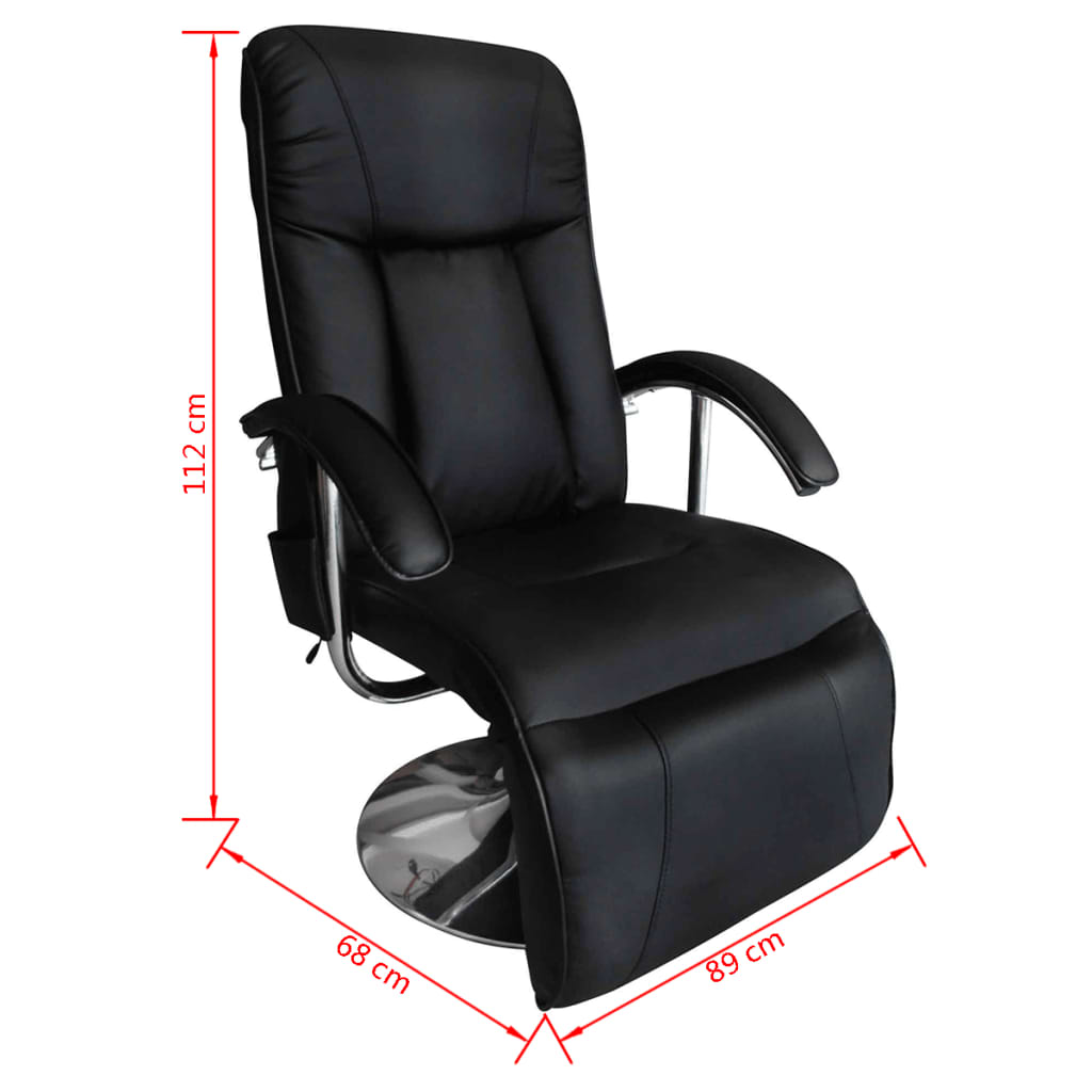 Massage Chair Black Leather