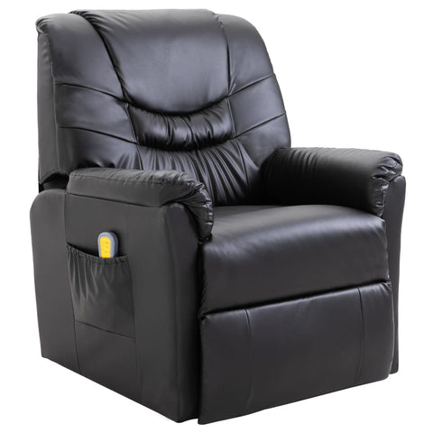 Massage Chair Black Leather