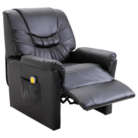 Massage Chair Black Leather