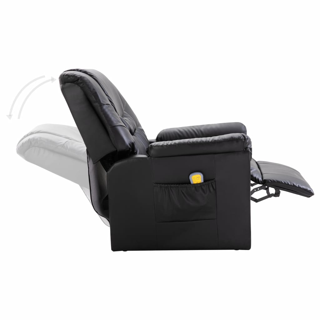 Massage Chair Black Leather