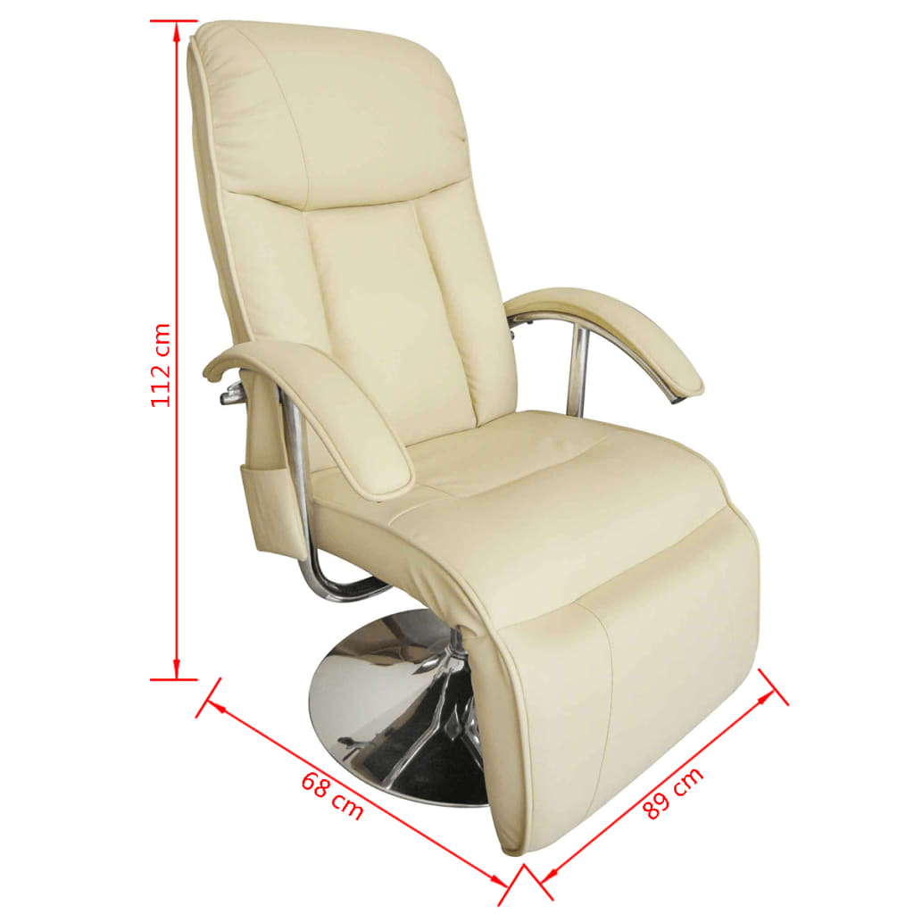 Massage Chair Cream White Leather