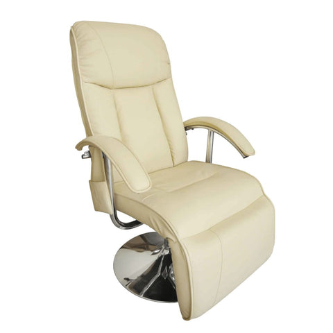 Massage Chair Cream White Leather