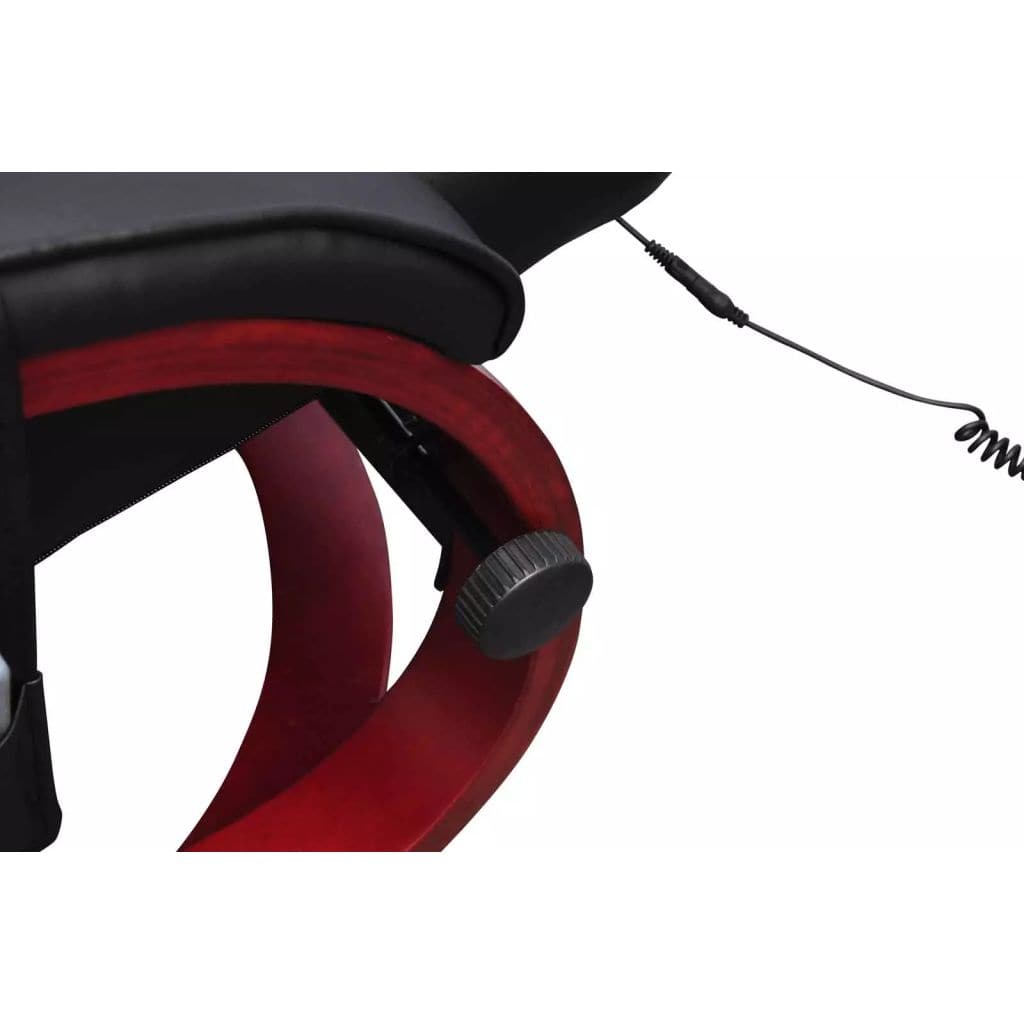 vidaxl55- Massage Chair with Footstool Black Faux Leather