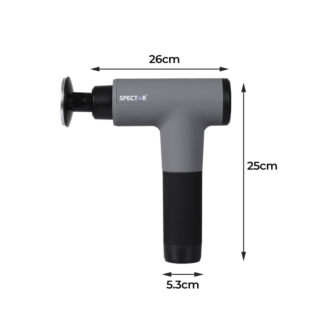 health fitness&sport Massager Gun 8 Head Grey