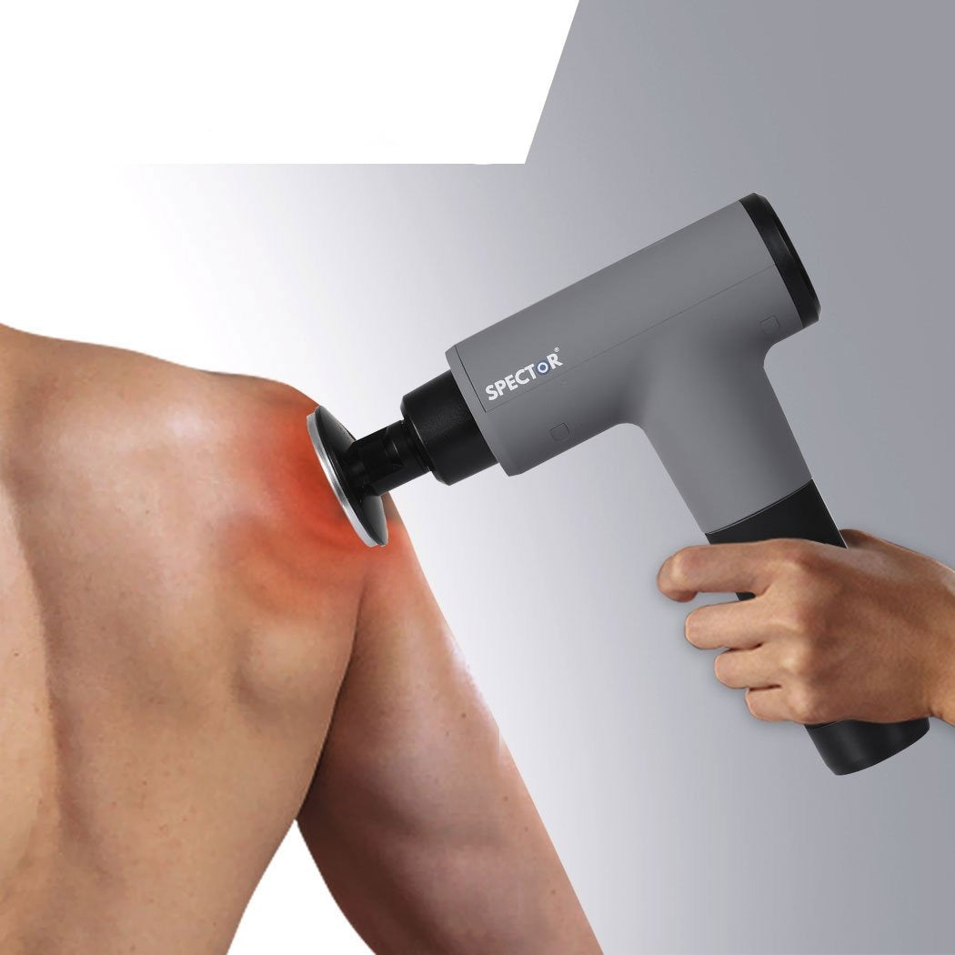 health fitness&sport Massager Gun 8 Head Grey