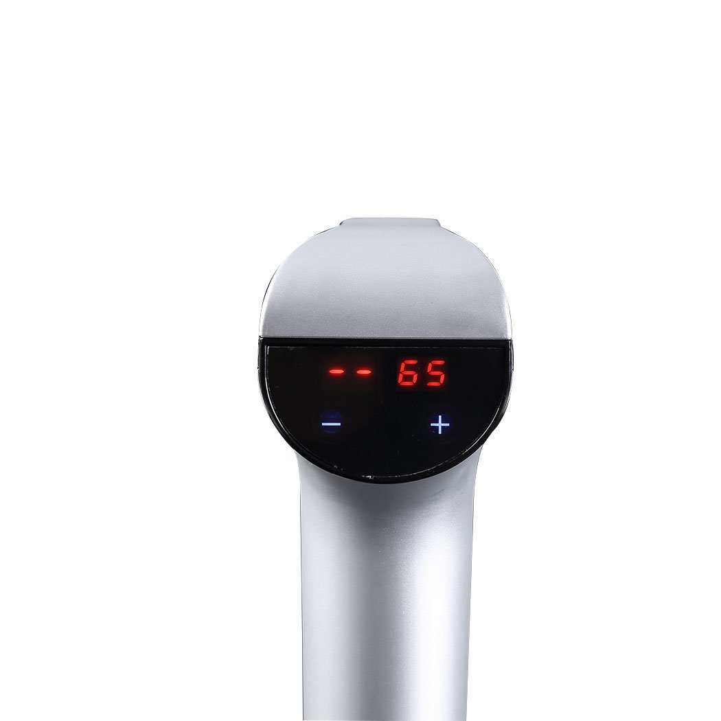 health fitness&sport Massager Gun Vibrating Relaxing Lcd 4 Head Silver