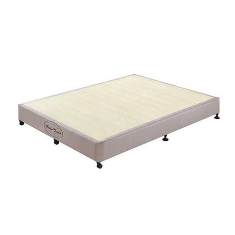 Furniture > Mattresses Mattress Base Ensemble King Size Solid Wooden Slat in Beige with Removable Cover