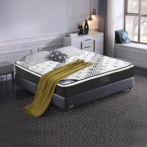 Mattresses Mattress Euro Top Queen Size Pocket Spring Coil with Knitted Fabric Medium Firm 33cm Thick