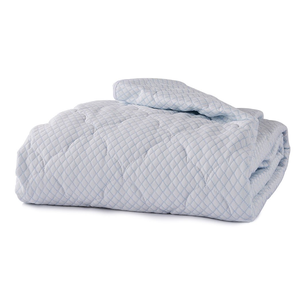 bedding Mattress Protector Topper Cool Fabric Cover- Single