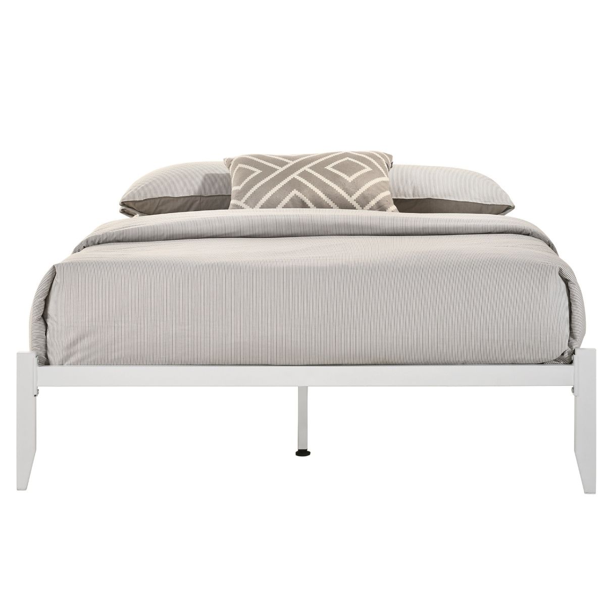 Bedroom Metal Bed Base Frame White - King