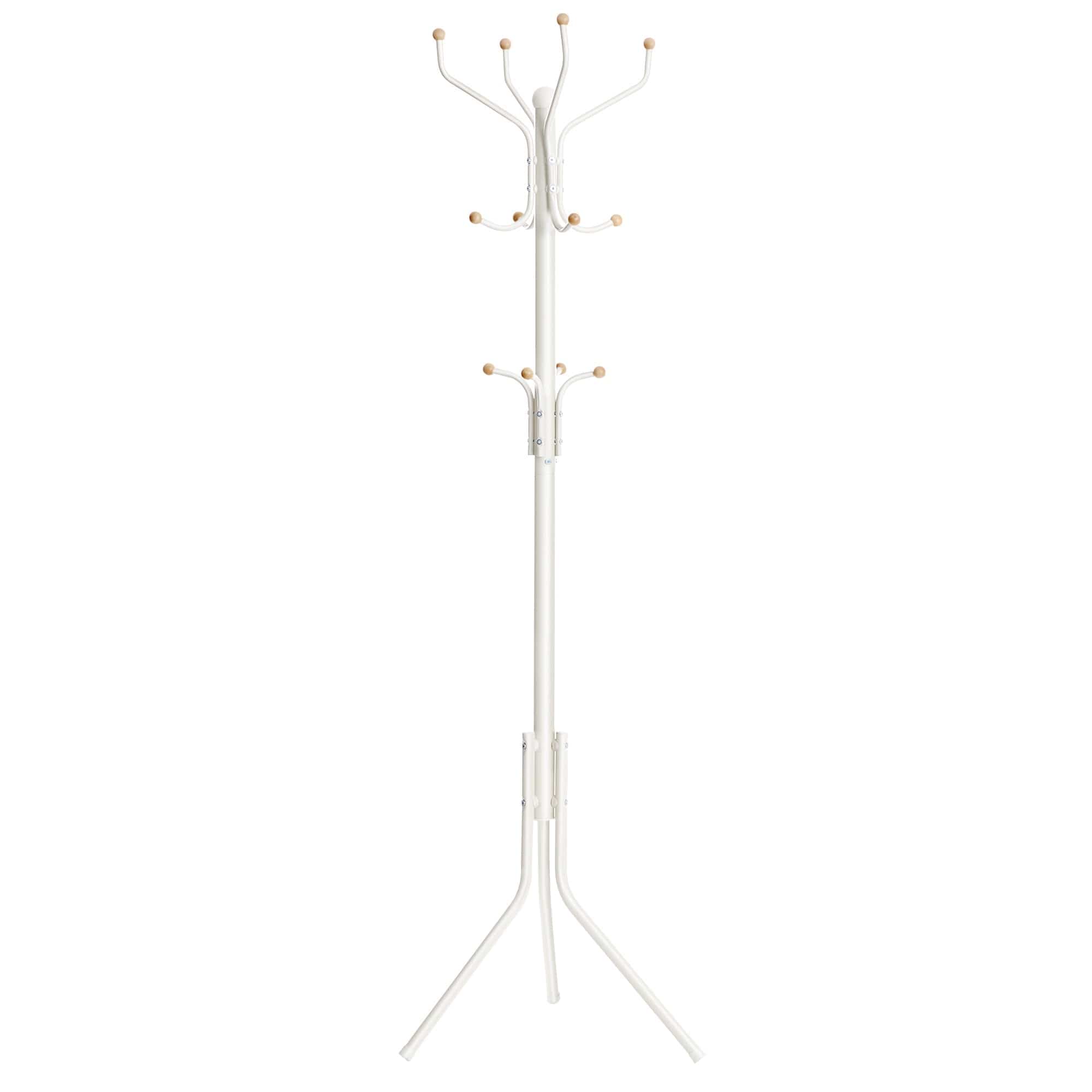 Metal Coat Rack Creamy White