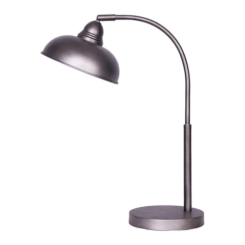 Metal Desk Lamp In Dark Grey Finish