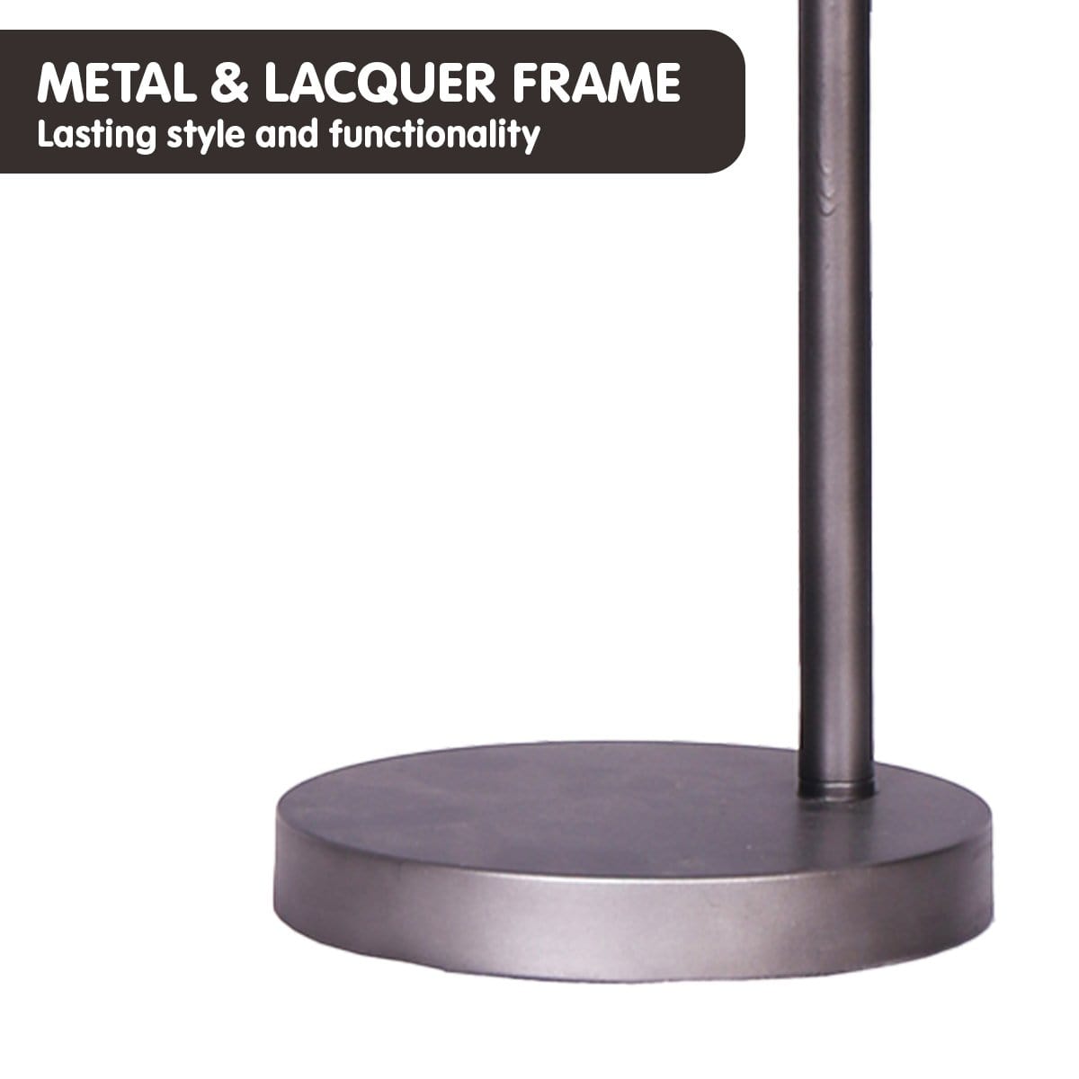 Metal Desk Lamp In Dark Grey Finish