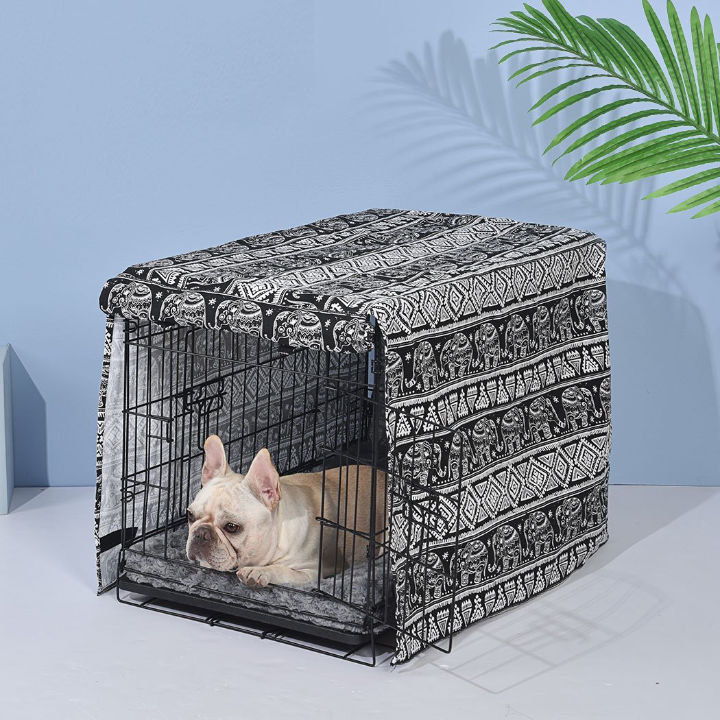 pet products Metal Dog Kennel Black 36"