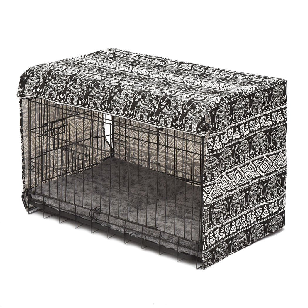 pet products Metal Dog Kennel Black 40"