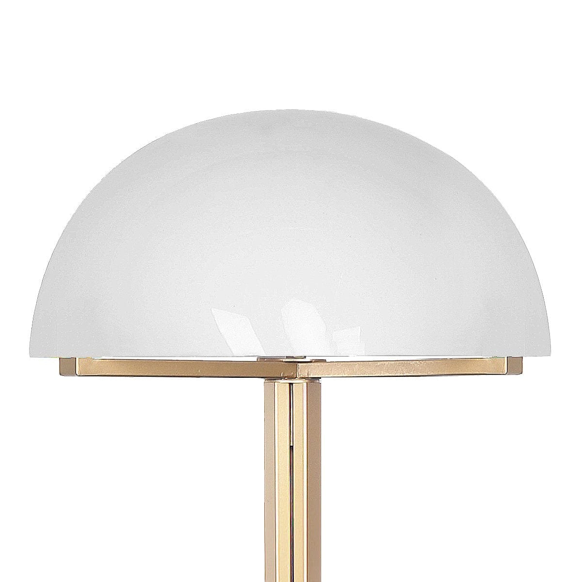 Metal Floor Lamp with White Acrylic Shade by Sarantino