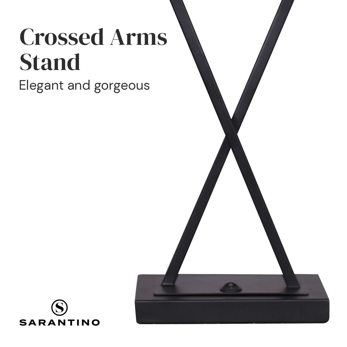 Metal Table Lamp with X Stand