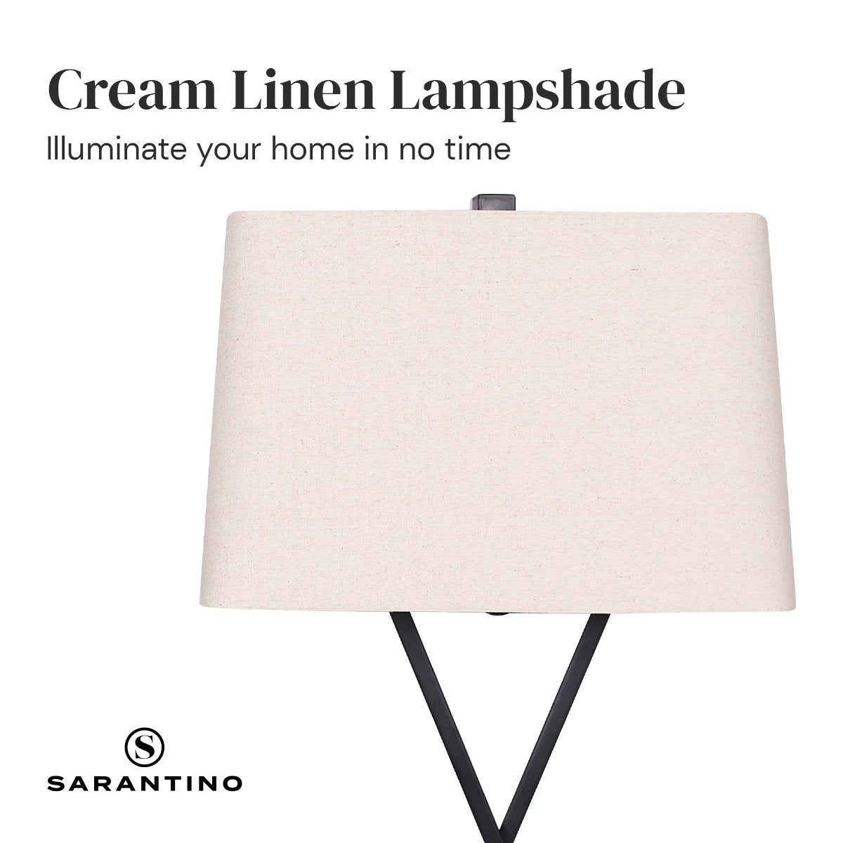 Metal Table Lamp with X Stand