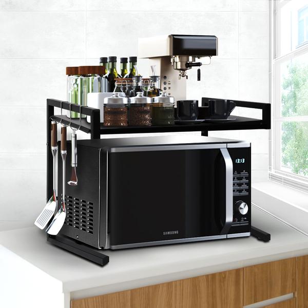 kitchen supplies Microwave Oven Shelf Kitchen Organiser Black