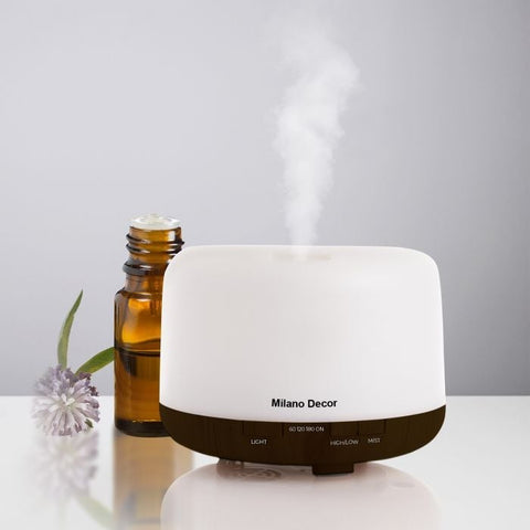 Milano Decor 500ml Aroma Mood Light Diffuser - Dark Wood