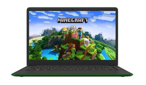 Minecraft 14 hd green laptop with minecraft game and stickers