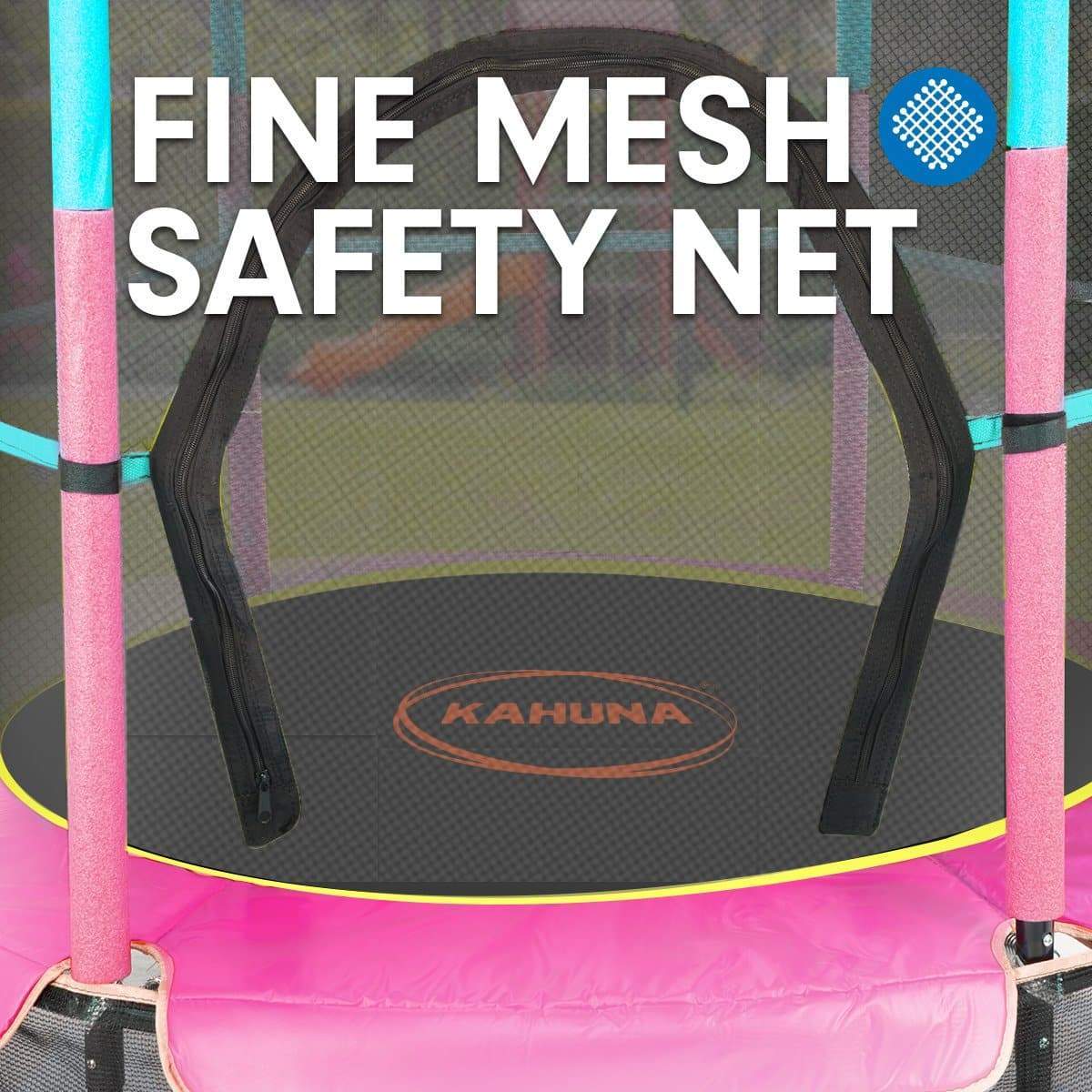 Kahuna Mini 4.5 ft Trampoline Green Pink