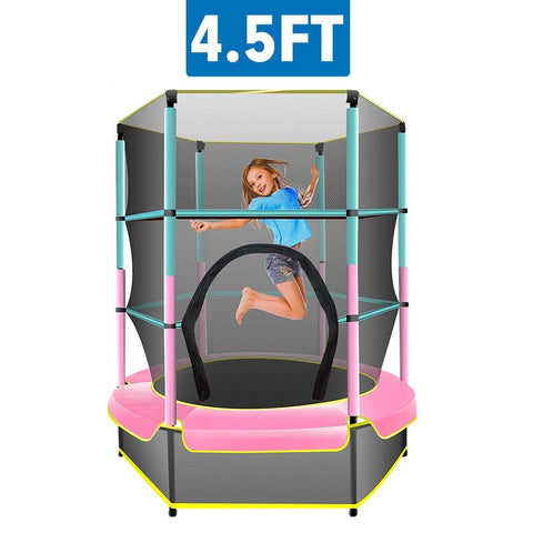 Kahuna Mini 4.5 ft Trampoline Green Pink