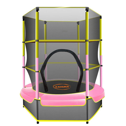 Mini 4.5 ft Trampoline Yellow Pink