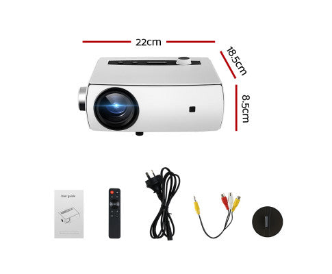 Mini Video Projector Wifi USB HDMI Portable 220ANSI Lumens