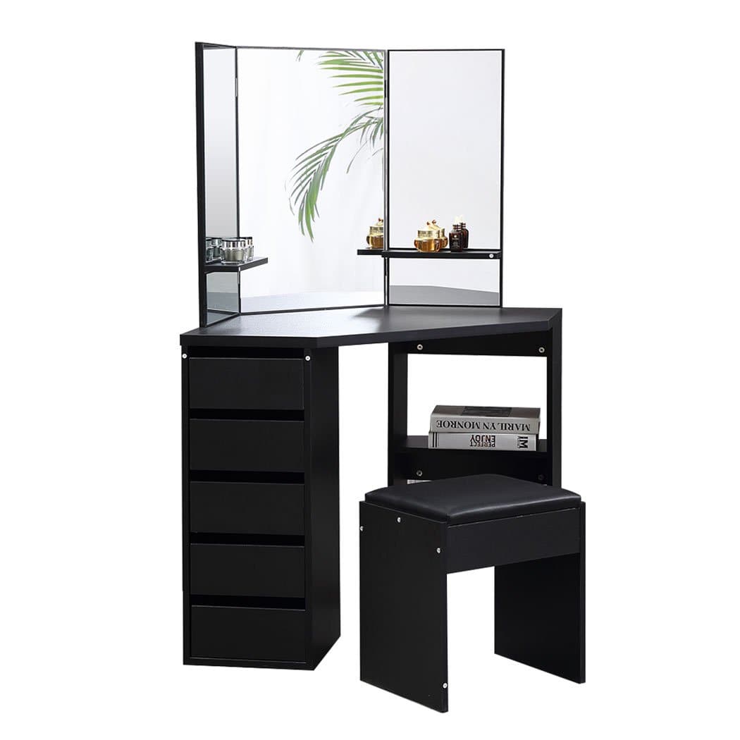 bedroom Mirror Jewellery Organiser With 5 Drawers