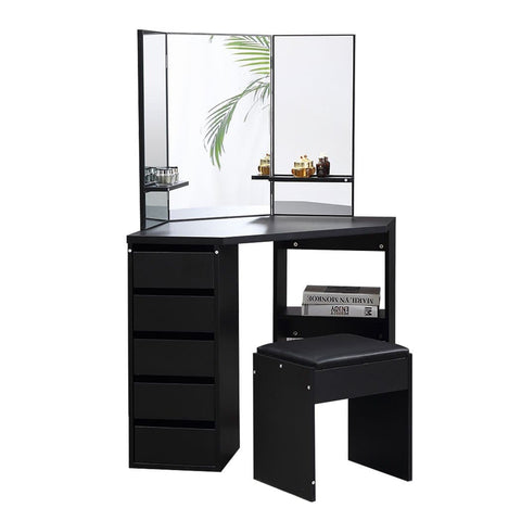 Mirror Jewellery Organiser With 5 Drawers