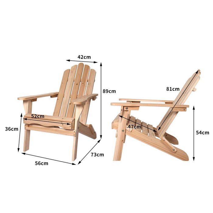 Modern Adirondack Wooden Patio Garden Chairs