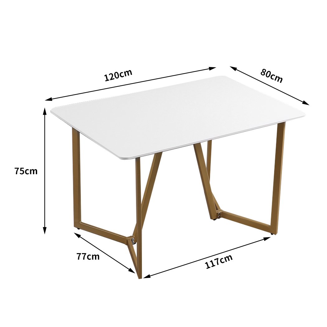 Dining Room Modern and stylish Generous 4-seater Dining Table-White