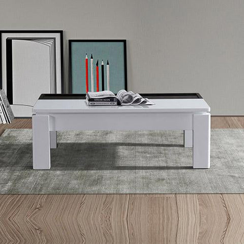 Living Room Modern Coffee Table Black & White Glossy Colour