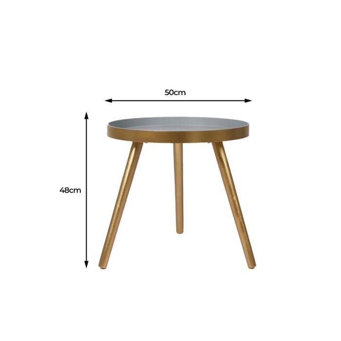 Modern Coffee Table Storage Bedside Table Plant Stand Wooden-Blue
