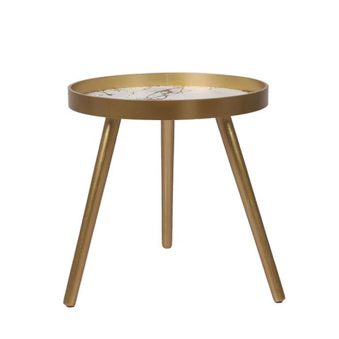 Modern Coffee Table Storage Bedside Table Plant Stand Wooden-Gold