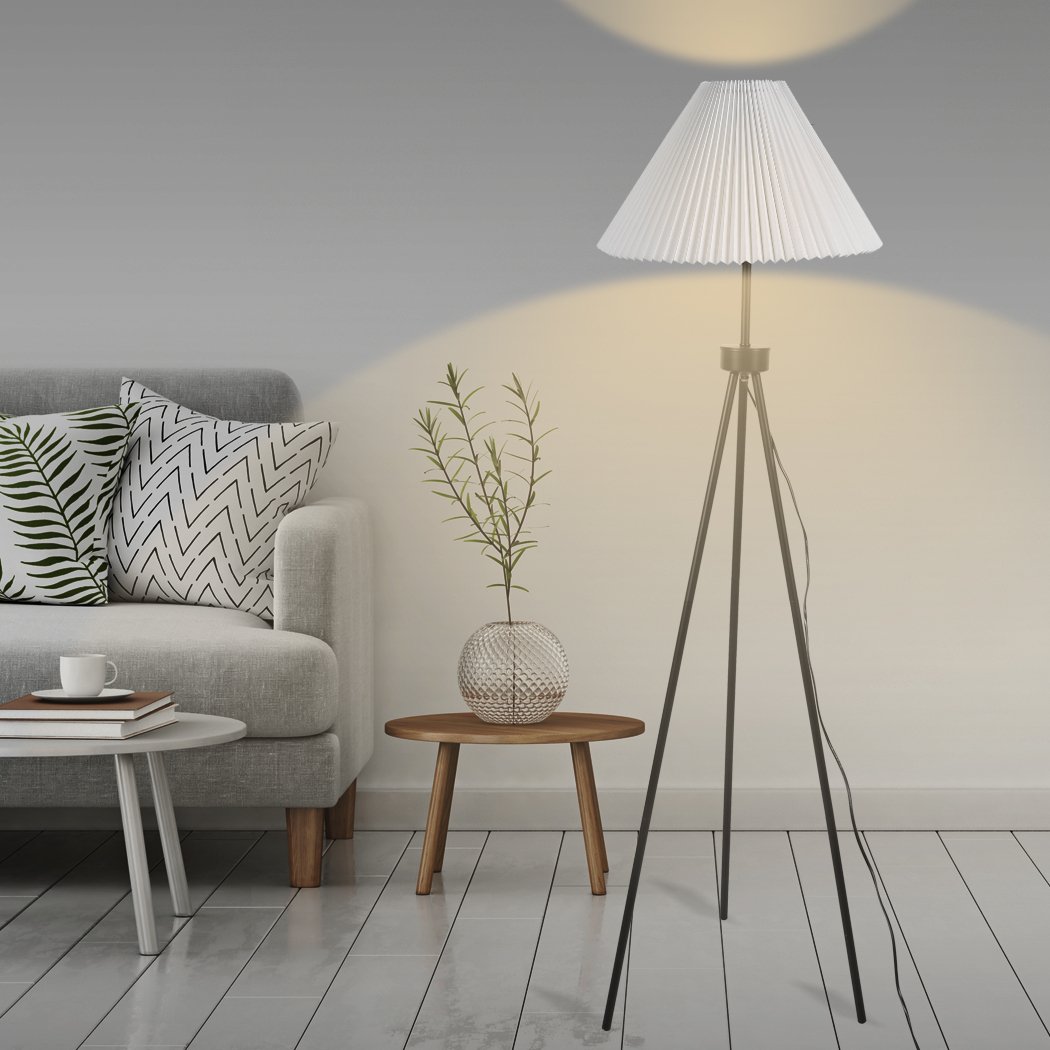 Stand Light Modern LED Floor Lamp Indoor Classic Linen Fabric