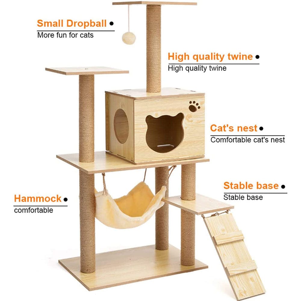 Modern Multi-Level Cats Tree Kittens Scratching Posts