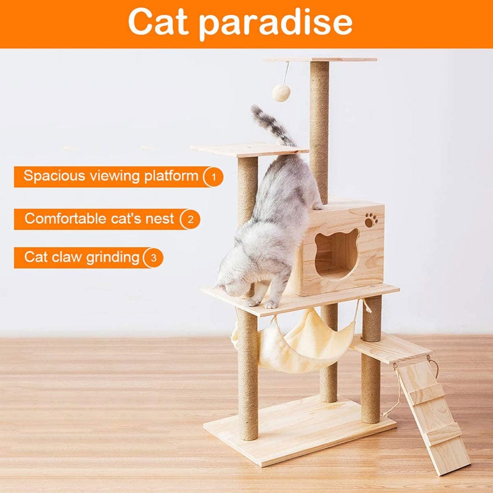 Modern Multi-Level Cats Tree Kittens Scratching Posts