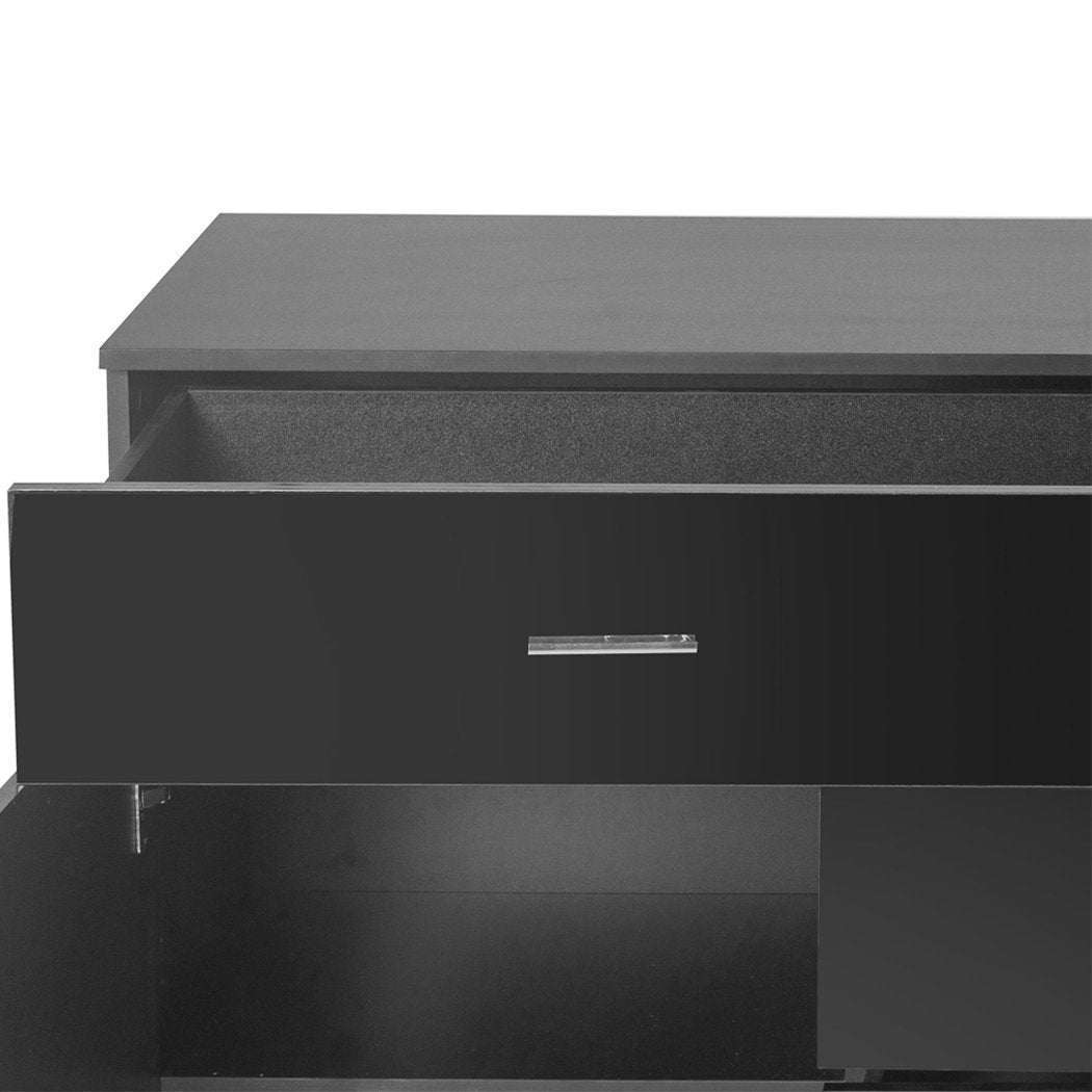 dining room Modern Sideboard Cabinet Storage Drawers Black