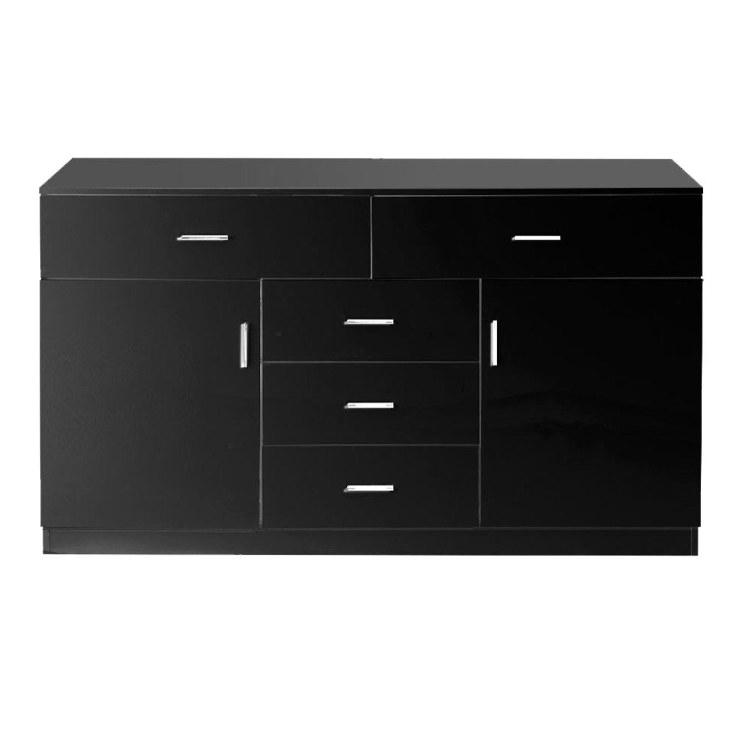 dining room Modern Sideboard Cabinet Storage Drawers Black