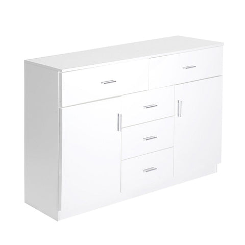 dining room Modern Sideboard Cabinet Storage Drawers White