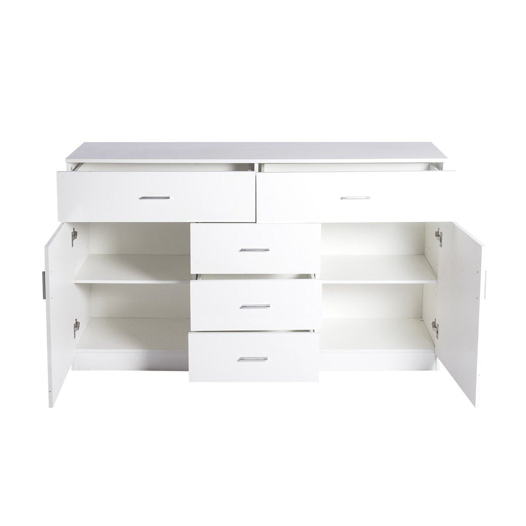 dining room Modern Sideboard Cabinet Storage Drawers White