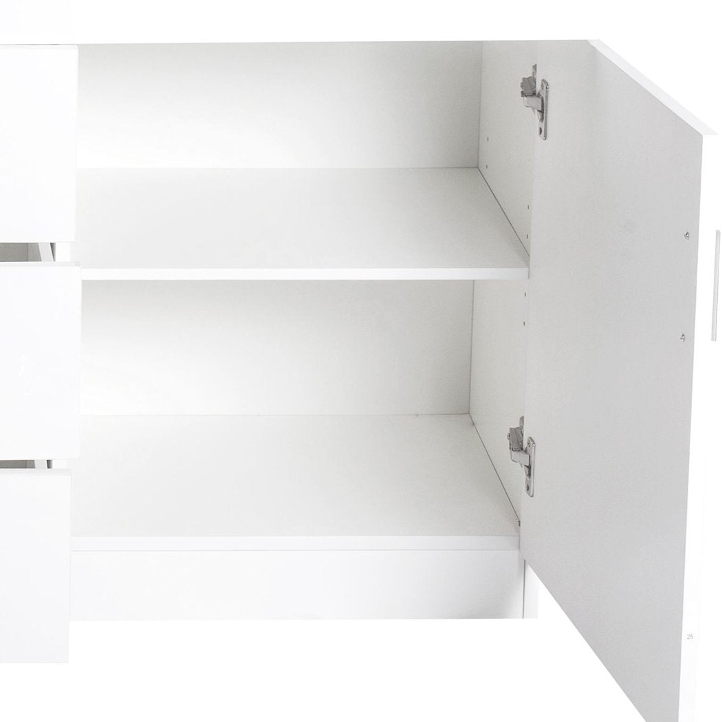 dining room Modern Sideboard Cabinet Storage Drawers White