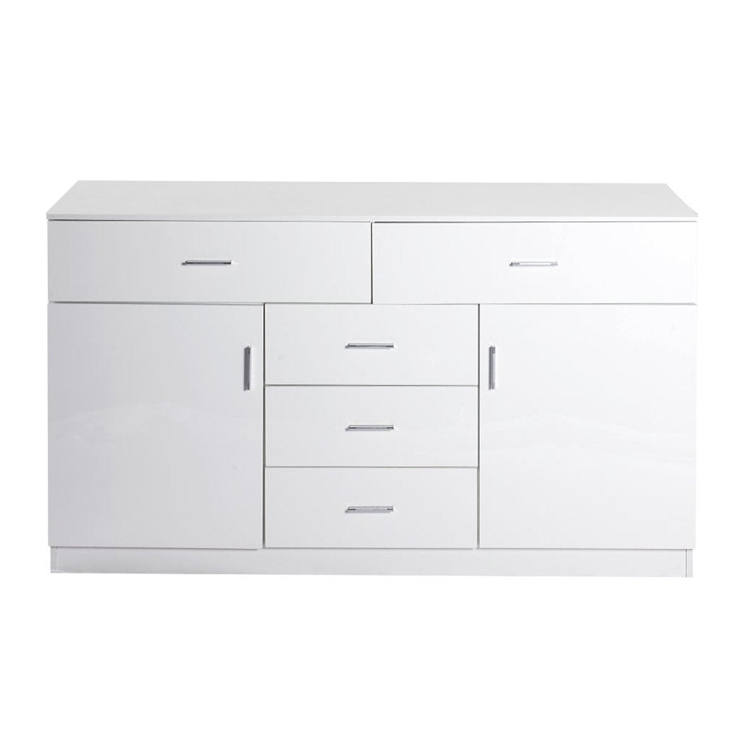 dining room Modern Sideboard Cabinet Storage Drawers White